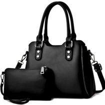 Bolsa Feminina Com Carteira Com Alça Transversal Casual Passeio Presente Tote Kit Carteira Resistente Divisórias