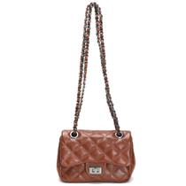 Bolsa Feminina Couro Legitimo Matelassê Pequena Mini Bag