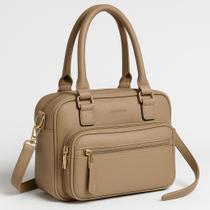 Bolsa Feminina Couro Ombro Tiracolo Preta Média Casual Moda!