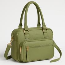 Bolsa Feminina Couro Ombro Tiracolo Preta Média Casual Moda! Bolsa Feminina Couro Ombro Tiracolo Preta Média Casual Moda!