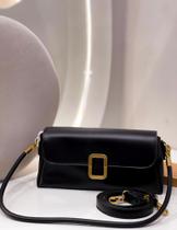 Bolsa Feminina Couro Premium Ombro Transversal Metal