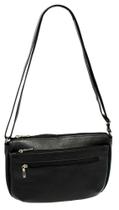 Bolsa Feminina Couro Transversal 4 ziper BLS094
