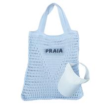 Bolsa Feminina Crochê Moda Praia + Viseira Boné Aba Longa Moda Blogueira - A.Cat