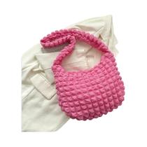 Bolsa Feminina Crossbody Acolchoada com Xadrez Bordado - Grande Capacidade Bolsa Feminina Crossbody Acolchoada com Xadrez Bordado - Grande Capacidade