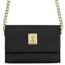 Bolsa Feminina Crossbody Preto Dourado Vizzano 10032.3