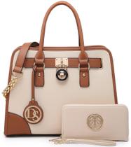 Bolsa feminina Dasein, bolsa de ombro com alça de ombro e carteira Bolsa feminina Dasein, bolsa de ombro com alça de ombro e carteira