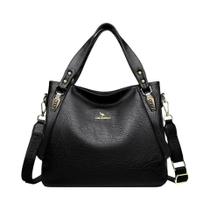 Bolsa Feminina de Couro Macio - Grande Capacidade, Alça Superior e Tiracolo