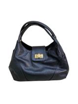 Bolsa Feminina De Couro Mão/Ombro Preto 1107