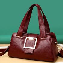 Bolsa Feminina de Couro Multicamadas de Grande Capacidade com Alça Superior