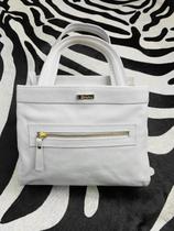 Bolsa feminina de couro offwhite Mércia