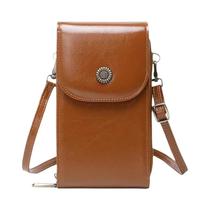 Bolsa Feminina de Couro PU com RFID - Grande Capacidade e Porta-Cartões