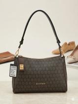 Bolsa feminina de couro smartbag monograma cafe