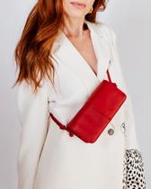 Bolsa feminina de couro vermelha Sophia