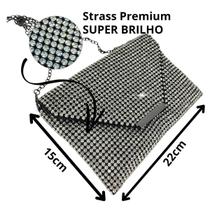 Bolsa feminina de festa brilhosa strass