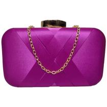 Bolsa Feminina De Festa Clutch Cetim Detalhe Trançado