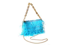Bolsa Feminina De Festa Clutch Plumas Alça Corrente Dourada Bolsa Feminina De Festa Clutch Plumas Alça Corrente Dourada