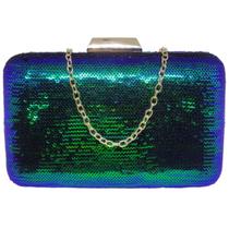Bolsa Feminina De Festa Clutch Quadrada Paetês Cores Variadas