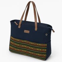 Bolsa Feminina de Lona e Tecido Jacquard Bolsa Feminina de Lona e Tecido Jacquard