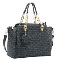 Bolsa Feminina de Mão Chenson CG85404 Monograma Elegance Cor:Preto Bolsa Feminina de Mão Chenson CG85404 Monograma Elegance Cor:Preto