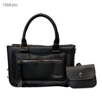 Bolsa Feminina de Mão e Transversal com Divisões Kit 2 pçs com Porta Moedas 1968 Cor:Bege Bolsa Feminina de Mão e Transversal com Divisões Kit 2 pçs com Porta Moedas 1968 Cor:Bege