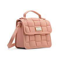 Bolsa Feminina De Mão Emborrachada Impermeável Com Alça Ajustável