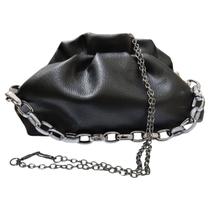 Bolsa Feminina de Mão Pouch Duas Alças Corrente Clutch
