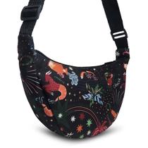 Bolsa Feminina de Ombro Alça Transversal Mini Shoulder Bag Modelo Meia Lua