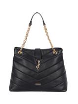 Bolsa Feminina De Ombro Corrente Gash Preta Bg72628