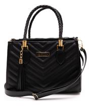 Bolsa Feminina De Ombro E Mão Transversal Lorena Média Couro Eco Bolsinha Festa Luxo