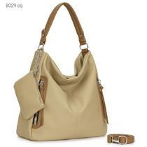Bolsa Feminina de Ombro e Transversal Estilo Sacola com Mini Necessaire Bolsos e Divisões 8029