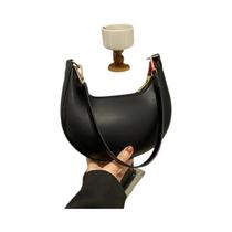 Bolsa Feminina de Ombro em Forma de Lua, Nova Moda Luxuosa, Bolsa de Ombro Única para Mulheres