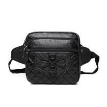 Bolsa Feminina de Ombro em PU - Design Diagonal com Múltiplos Bolsos