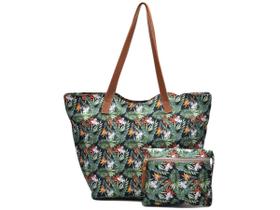 Bolsa Feminina De Ombro Estilo Saco Forrada bolsos internos + nécessaire B3 verde