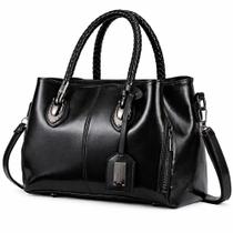 BOLSA FEMININA DE OMBRO PRETA MODERNA ELEGANTE E ESPAÇOSA Cor:Preto BOLSA FEMININA DE OMBRO PRETA MODERNA ELEGANTE E ESPAÇOSA Cor:Preto
