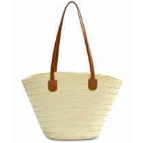 Bolsa Feminina De Palha Grande Moda Praia Verão Passeio Viagem Mulher Sacola
