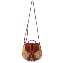 Bolsa Feminina De Palha Pequena Tiracolo Transversal Verão