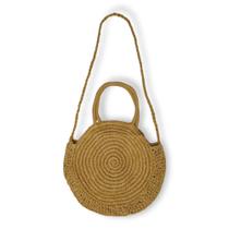 Bolsa Feminina De Palha Redonda Saco Com Alça