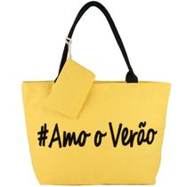 Bolsa Feminina De Praia Piscina C/Zíper Sacola Grande 52cm