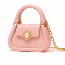 Bolsa Feminina de Silicone Compacta com Corrente de Aço Inox