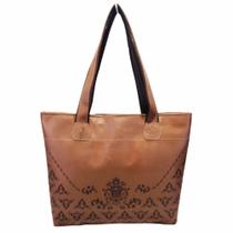 Bolsa Feminina Dia Dia Casual Arabescos Marrom Magicc Bolsas Bolsa Feminina Dia Dia Casual Arabescos Marrom Magicc Bolsas
