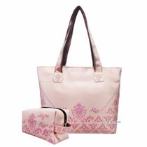 Bolsa Feminina e Necessaire Casual Arabescos Rosa Magicc Bolsas Bolsa Feminina e Necessaire Casual Arabescos Rosa Magicc Bolsas