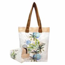 Bolsa Feminina e Necessaire Coqueiros Tropicais Magicc Bolsas