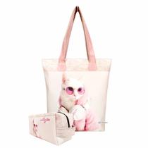 Bolsa Feminina e Necessaire Gatinha Charmosa Magicc Bolsas Bolsa Feminina e Necessaire Gatinha Charmosa Magicc Bolsas