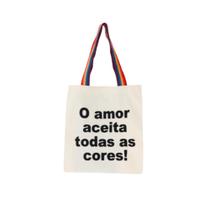 Bolsa Feminina Ecobag 100% algodão AMOR A TODOS (Arco-íris) Bolsa Feminina Ecobag 100% algodão AMOR A TODOS (Arco-íris)