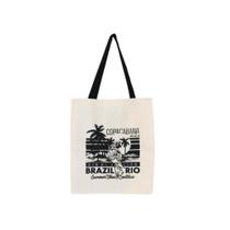 Bolsa Feminina Ecobag 100% algodão BRAZIL RIO (Alça preta) Bolsa Feminina Ecobag 100% algodão BRAZIL RIO (Alça preta)