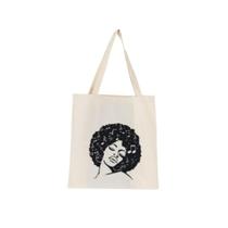 Bolsa Feminina Ecobag 100% algodão Estampa BLK MUSIC