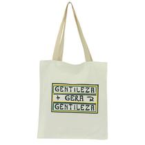Bolsa Feminina Ecobag 100% algodão Estampa GENTILEZA GERA... Bolsa Feminina Ecobag 100% algodão Estampa GENTILEZA GERA...