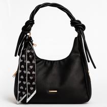 Bolsa Feminina Elegante com Alça de Mão Nó Lenço Incluso e Alça Transversal