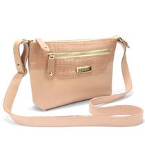 Bolsa Feminina em Couro Legitimo Pequena Alça Transversal Metais Dourados Road Seven Bolsa Feminina em Couro Legitimo Pequena Alça Transversal Metais Dourados Road Seven