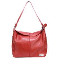 Bolsa Feminina em Couro Legitimo Sacola Hobo Média Vermelha Road Seven Bolsa Feminina em Couro Legitimo Sacola Hobo Média Vermelha Road Seven